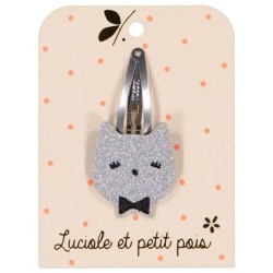 Barrette CHATON GLITTER ARGENT